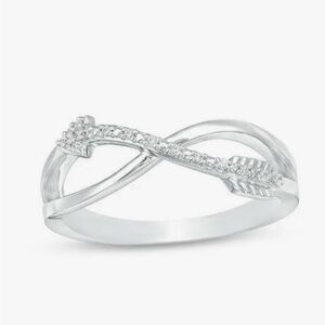 Zales Sterling Silver Crossover Arrow Ring